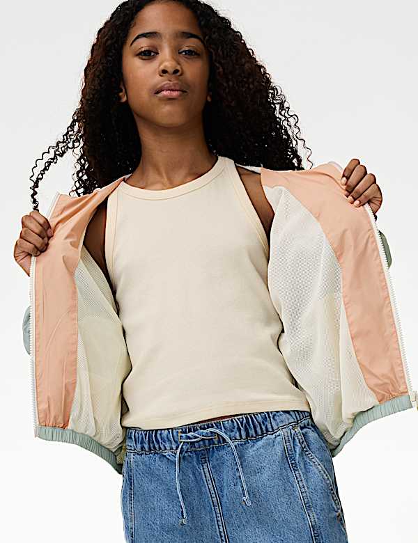 Veste coupe-vent zipp&eacute;e r&eacute;fl&eacute;chissante (du 6 au 16 ans) - LU