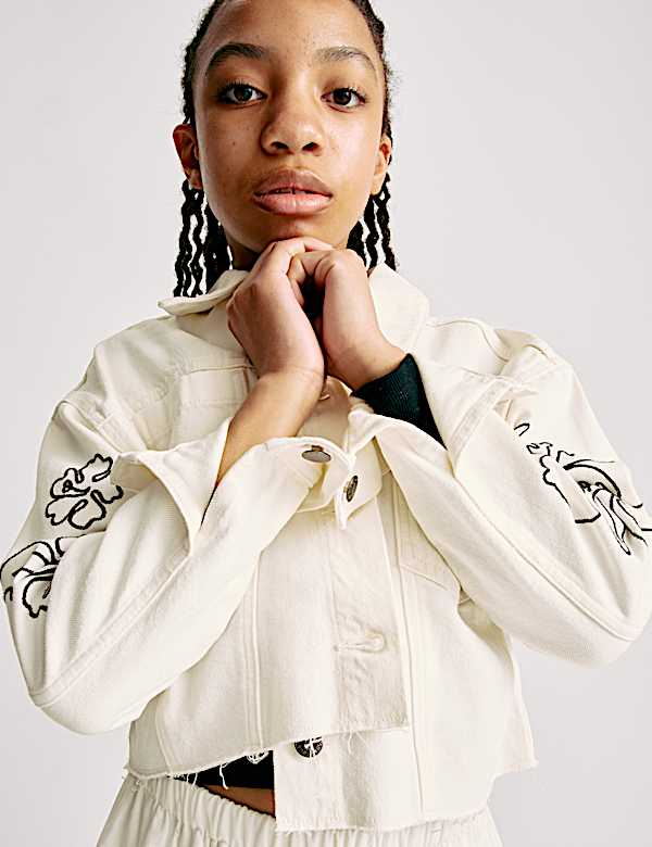 Denim Embroidered Jacket (6-16 Yrs) - MX