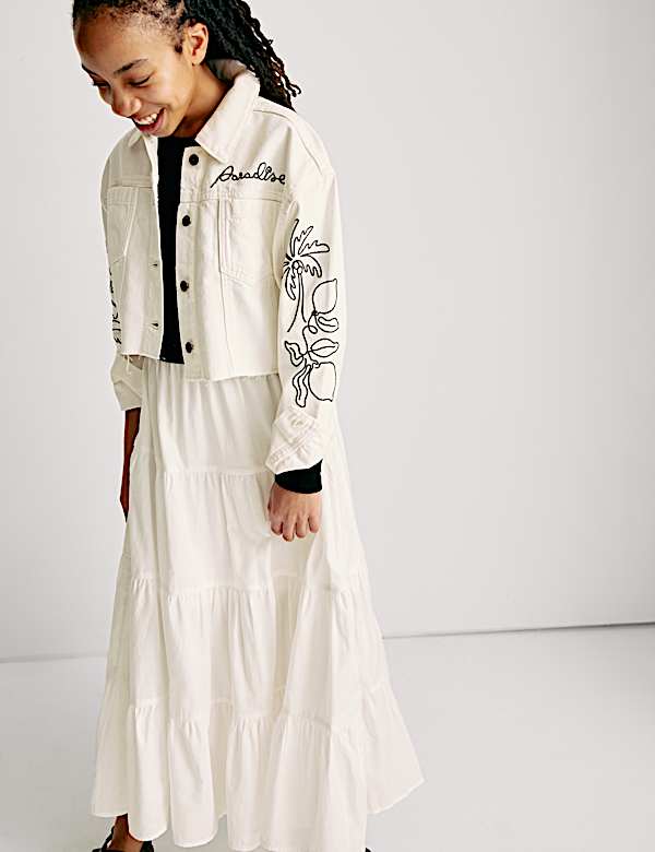 Denim Embroidered Jacket (6-16 Yrs) - MX