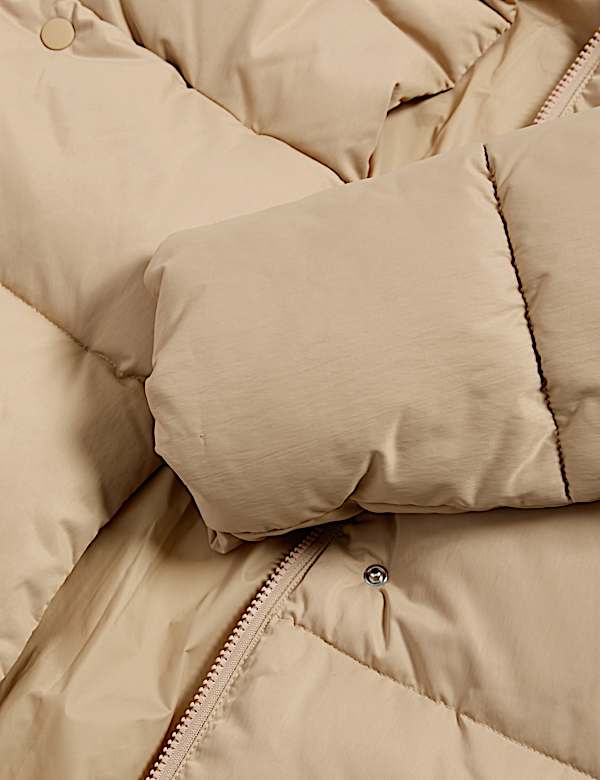 Longline Padded Hooded Coat (6-16 Yrs)