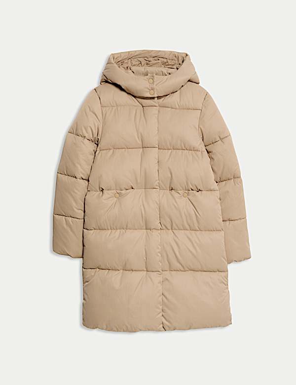 Longline Padded Hooded Coat (6-16 Yrs)