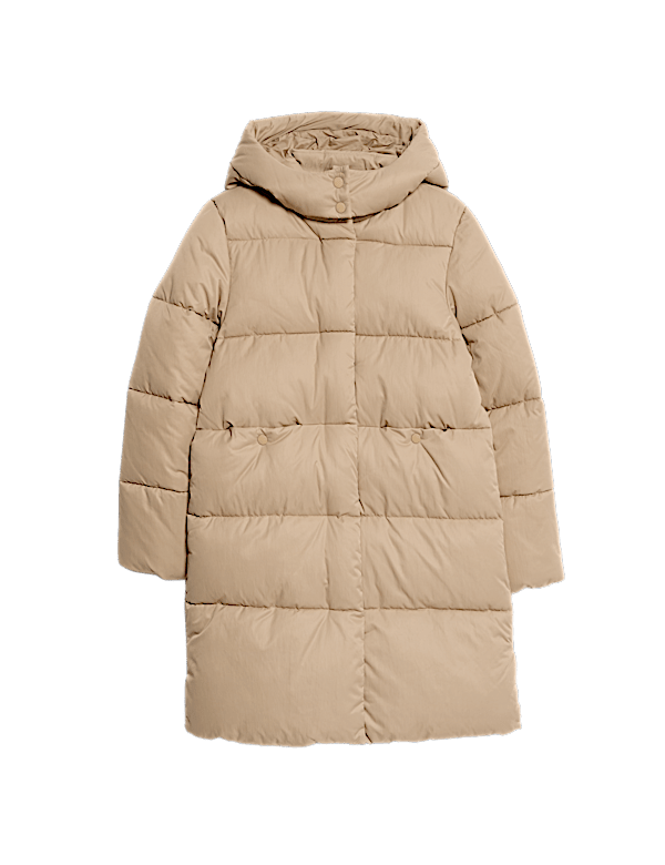 Longline Padded Hooded Coat (6-16 Yrs)
