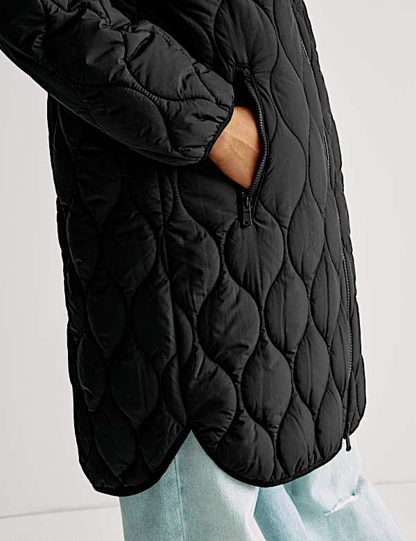 מעיל מרופד קל משקל בגזרה ארוכה (16-6 שנים) - IL