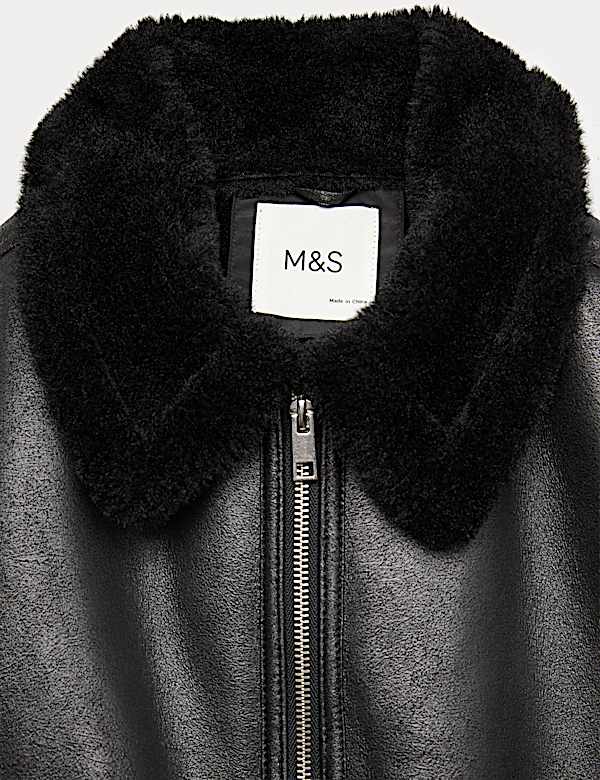 Zkr&aacute;cen&aacute; bunda z uměl&eacute; kože&scaron;iny (6&ndash;16 let) - CZ