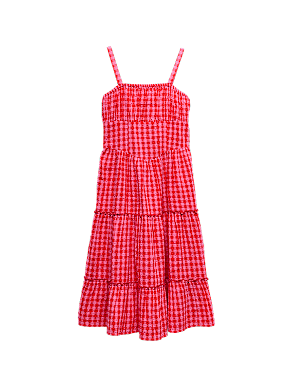 Cotton Rich Checked Maxi Dress (6-16 Yrs)