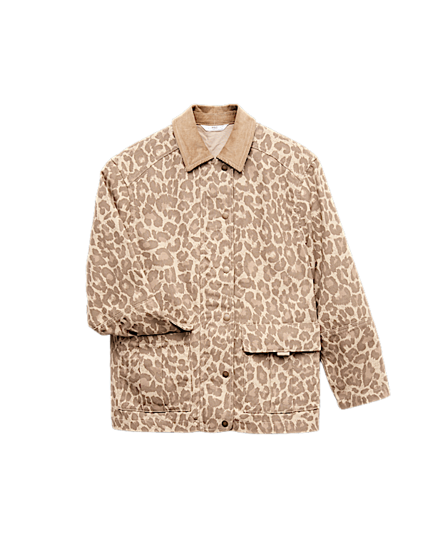 Pure Cotton Leopard Print Field Jacket (6-16 Yrs)