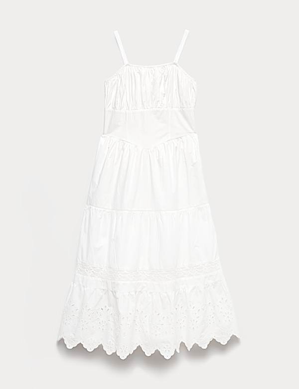Pure Cotton Broderie Maxi Dress (6-16 Yrs) | IVORY | Dresses | M&S HR