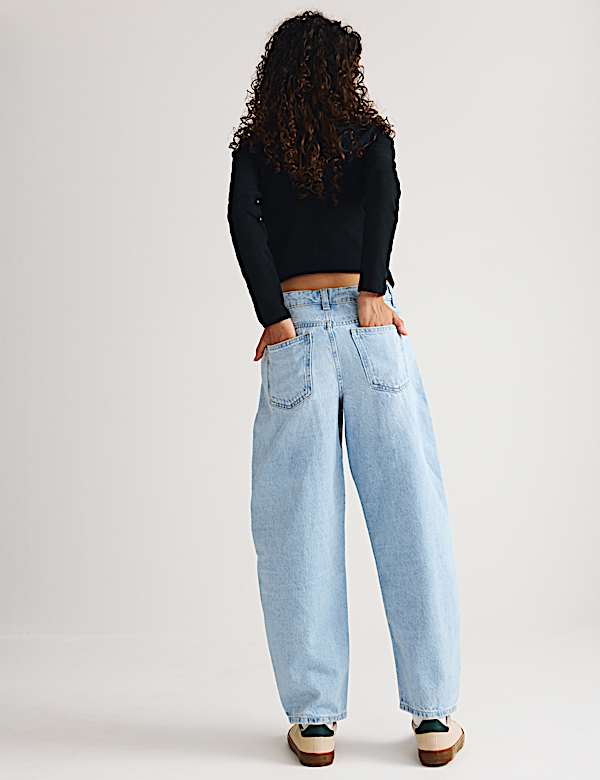 Denim Barrel Leg Jeans (6-16 Yrs) - HU