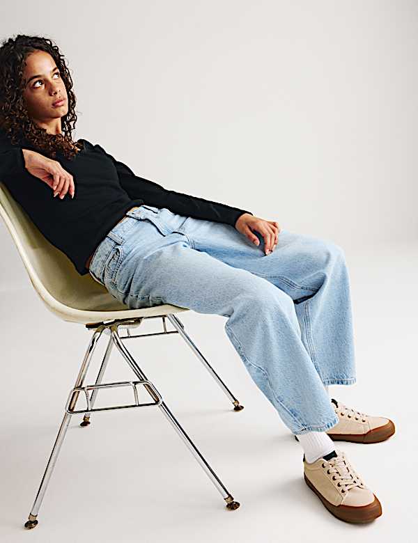 Denim Barrel Leg Jeans (6-16 Yrs) - HU