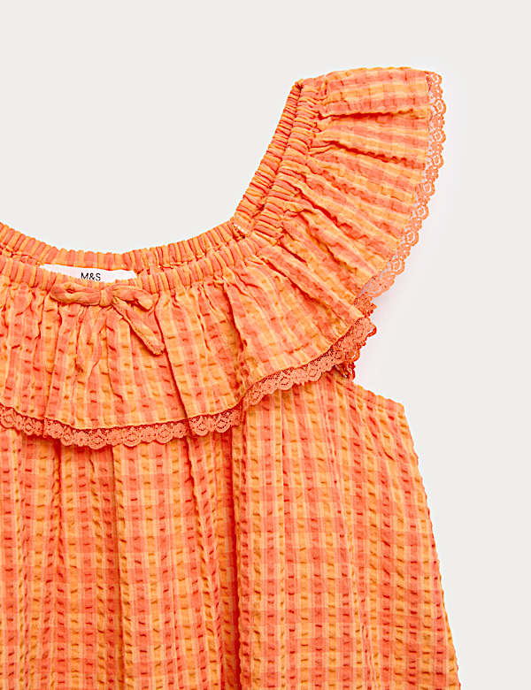 Gingham Check Baby Doll Dress (6-16 Yrs)