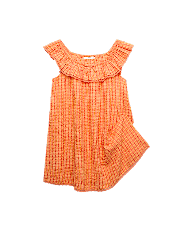 Gingham Check Baby Doll Dress (6-16 Yrs)