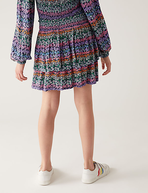 Floral Tiered Skirt (6-16 Yrs)