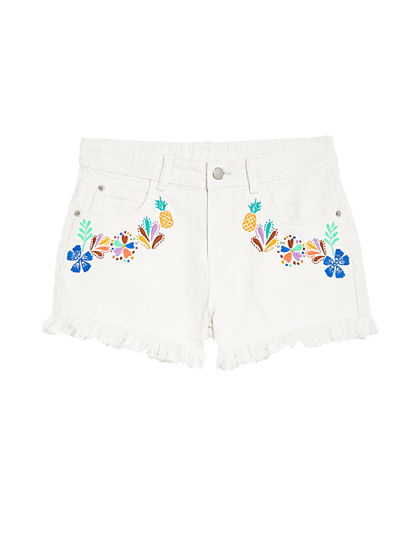 Denim Floral Shorts (6-16 Yrs)