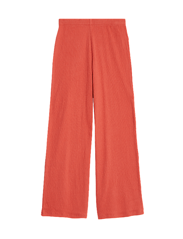 Cotton Blend Wide Leg Trousers (6-16 Yrs)