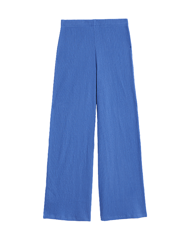 Cotton Blend Wide Leg Trousers (6-16 Yrs)