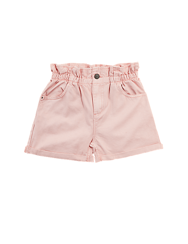 Cotton Paper Bag Waist Shorts (6-16 Yrs)