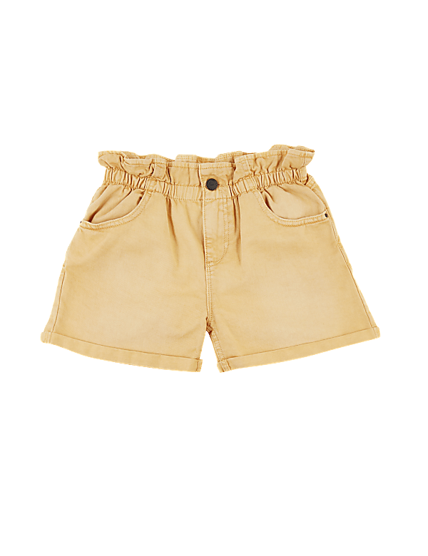 Cotton Paper Bag Waist Shorts (6-16 Yrs)