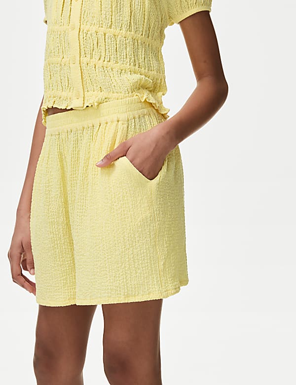 Textured Elasticated Waist Shorts (6-16 Yrs)