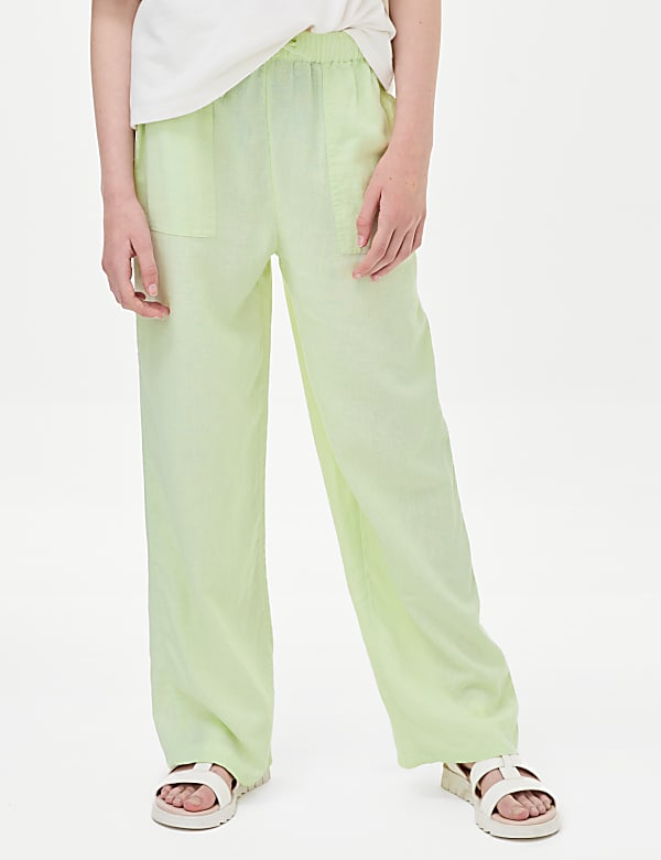 Linen Rich Printed Trousers (6-16 Yrs) - CZ