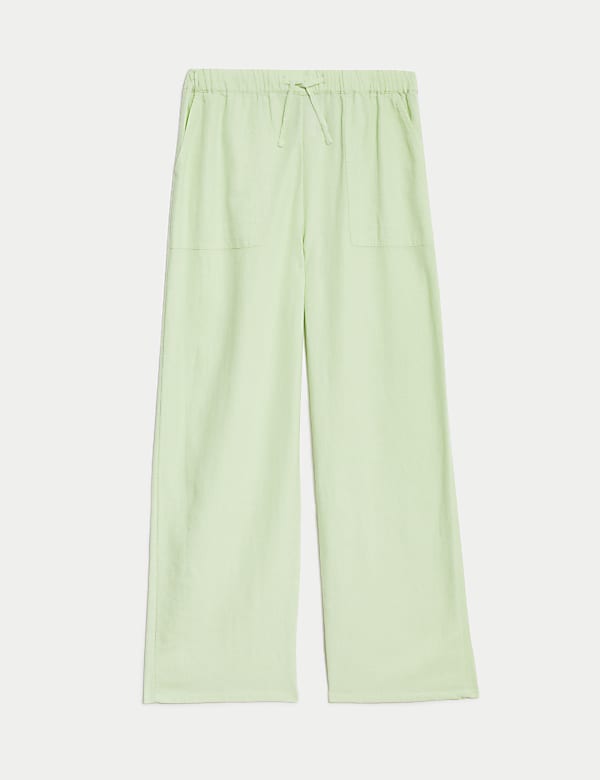Linen Rich Printed Trousers (6-16 Yrs) - CZ