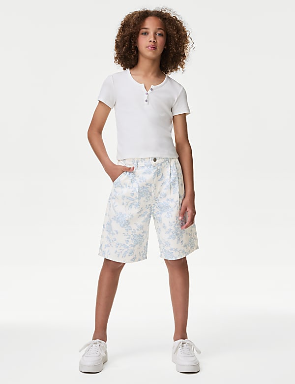 Denim Floral Shorts (6-16 Yrs) - IL