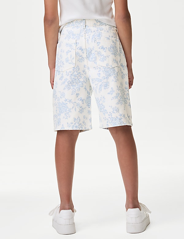 Denim Floral Shorts (6-16 Yrs)