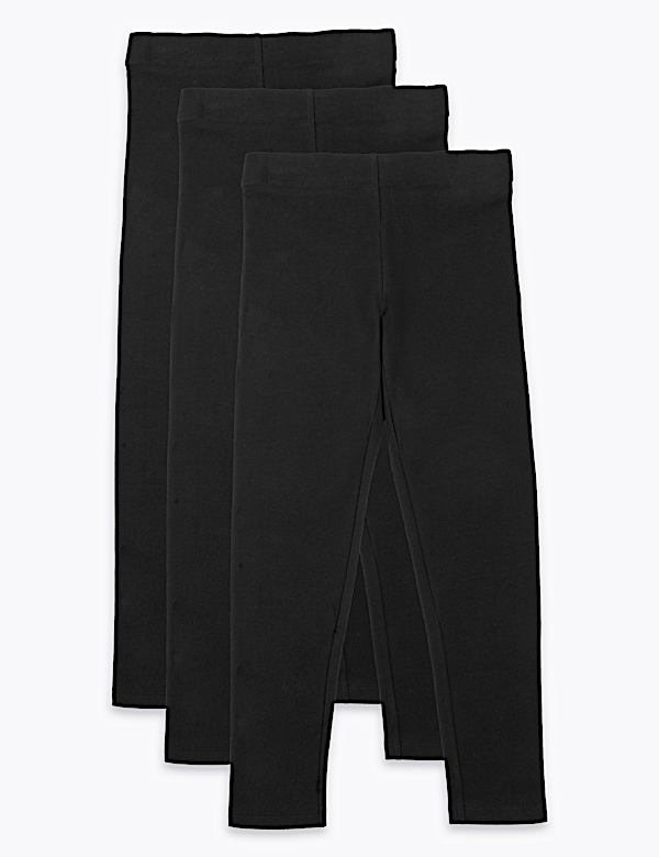 3 Pack Cotton Rich Leggings (6-16 Yrs ) - CA
