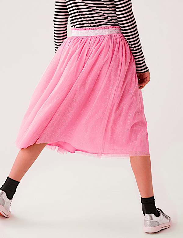 Midi Tulle Glitter Skirt