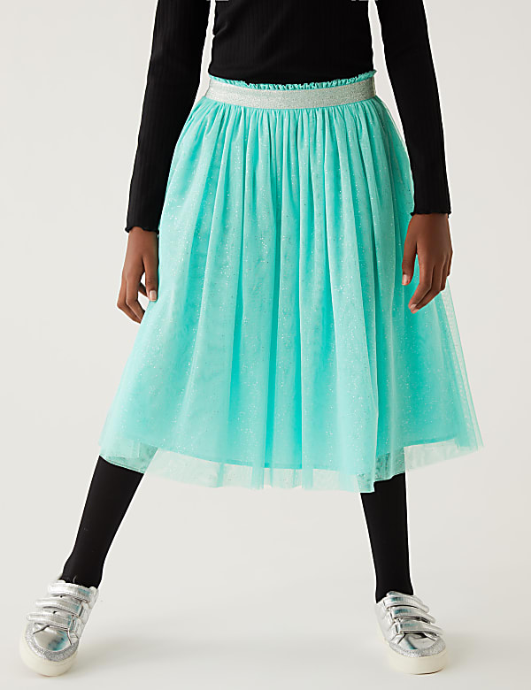 Midi Tulle Glitter Skirt