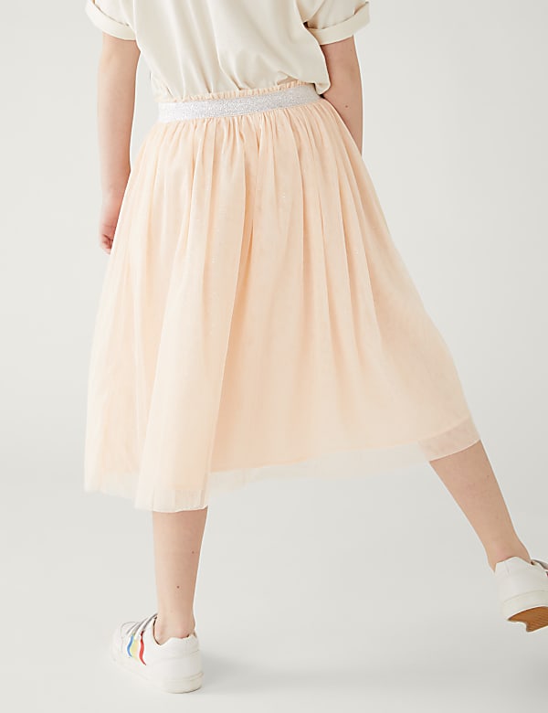 Midi Tulle Glitter Skirt