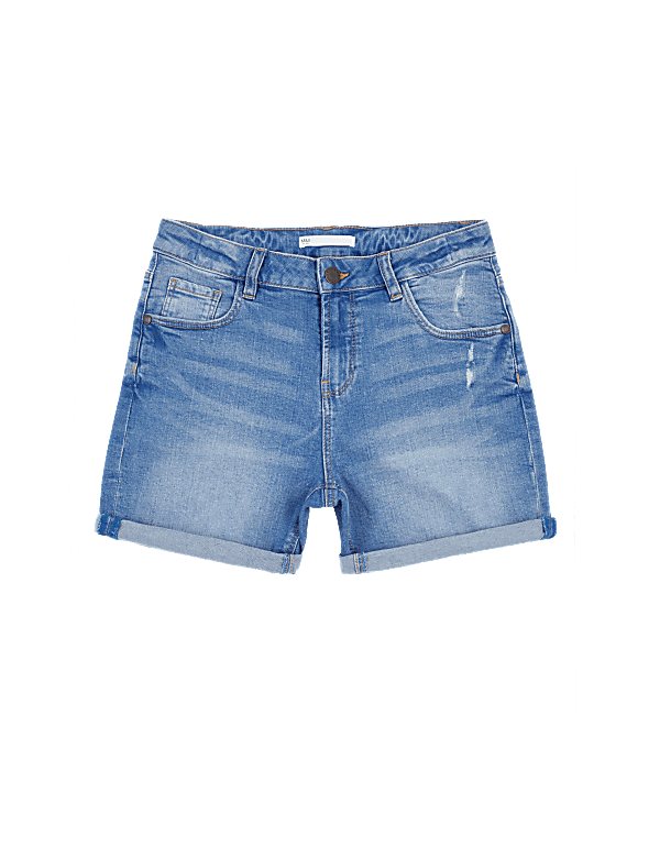 Marks and spencer denim shorts discount