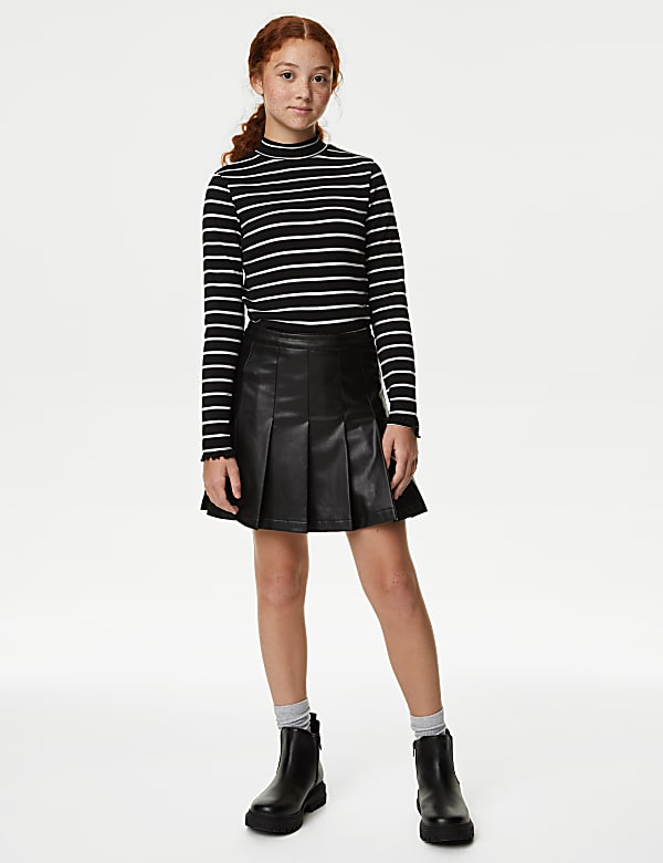Pleated Skirt 6 16 Yrs BLACK Skirts M S CA