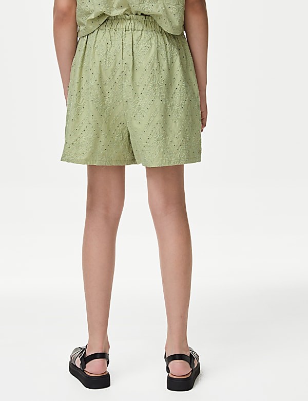 Pure Cotton Broderie Shorts (6-16 Yrs) - MX