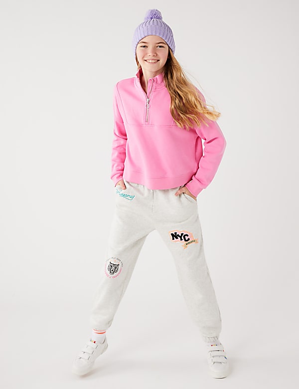 Cotton Rich Embroidered Joggers