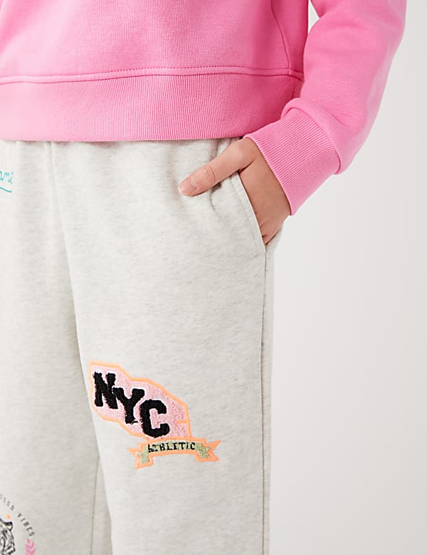 Cotton Rich Embroidered Joggers