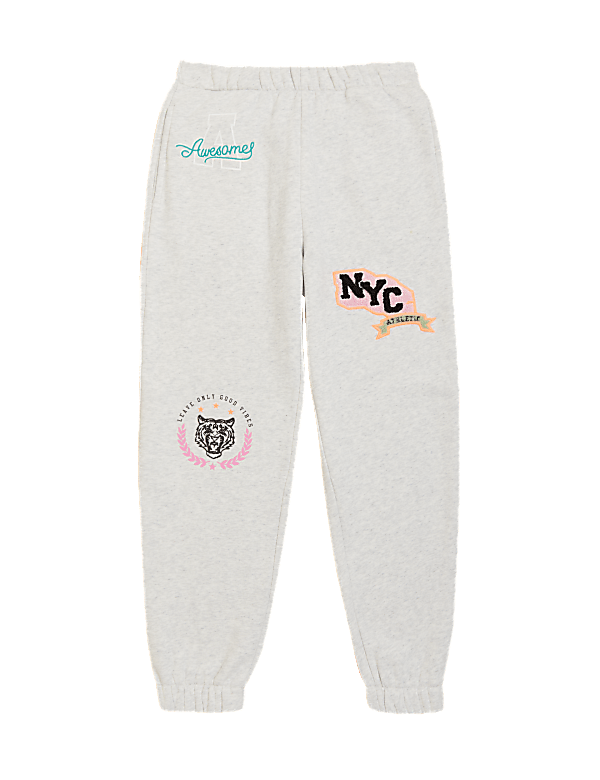 Cotton Rich Embroidered Joggers