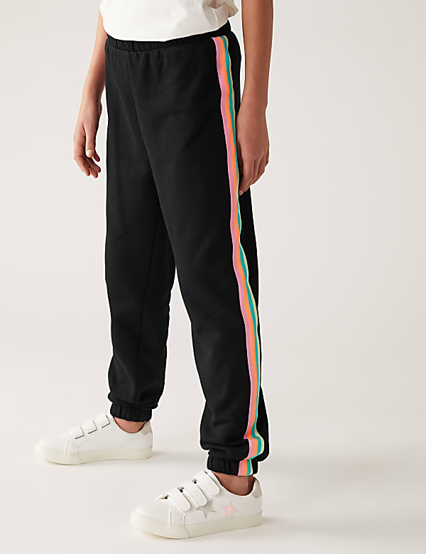Track joggers with side stripe on sale
