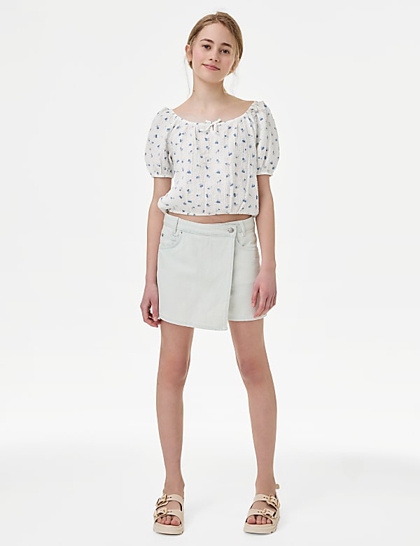 Denim Skort (6-16 Yrs) - ID