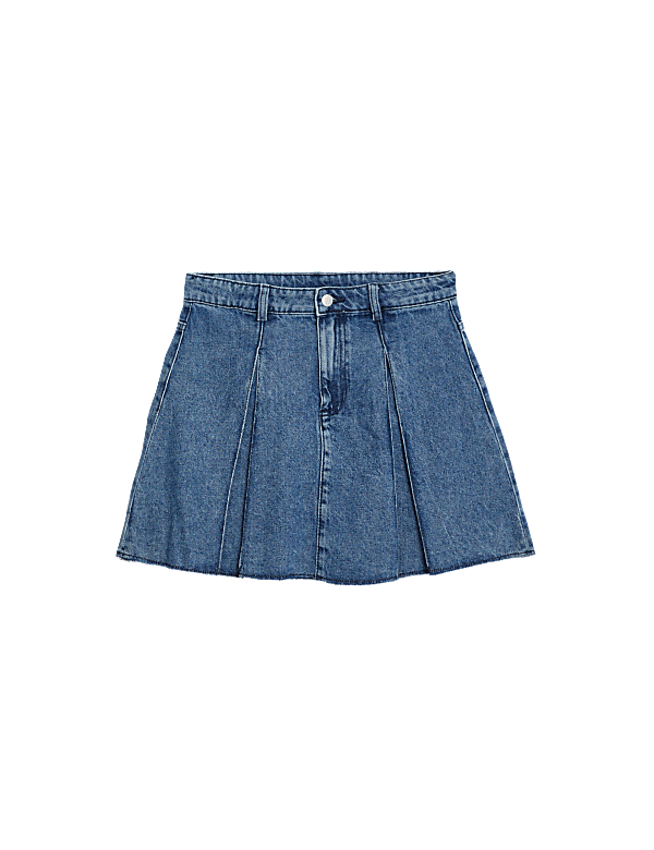 Denim Pleated Skirt (6-16 Yrs)