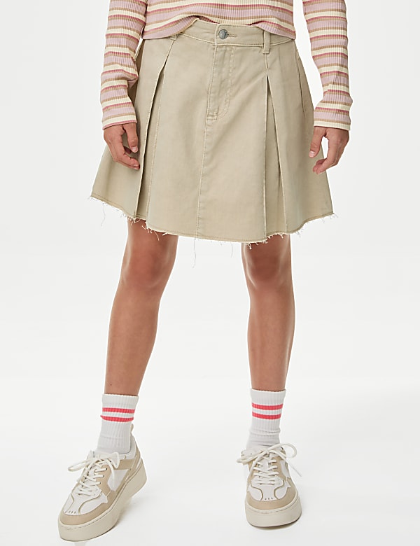 Denim Pleated Skirt (6-16 Yrs)