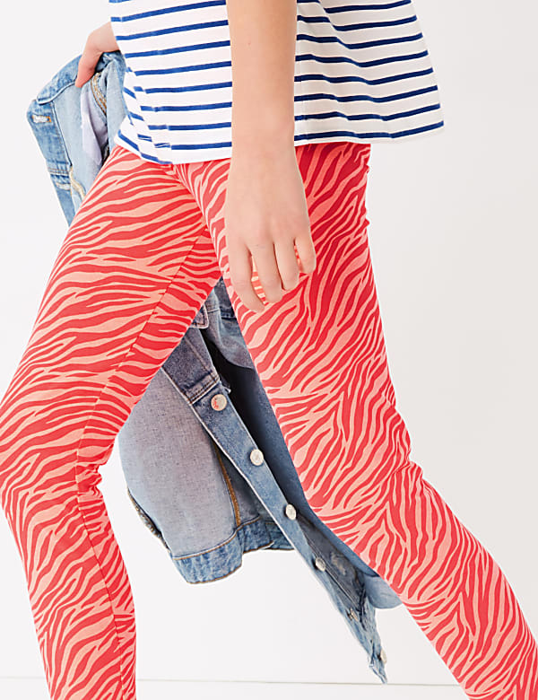 Cotton Rich Zebra Print Leggings (6-16 Yrs)