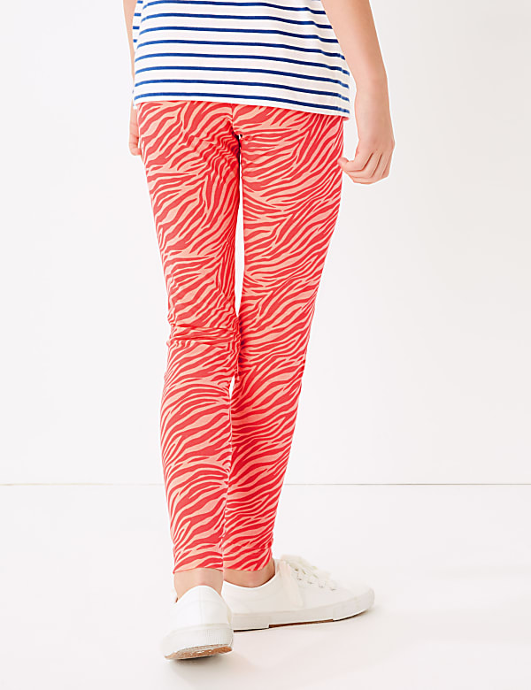 Cotton Rich Zebra Print Leggings (6-16 Yrs)