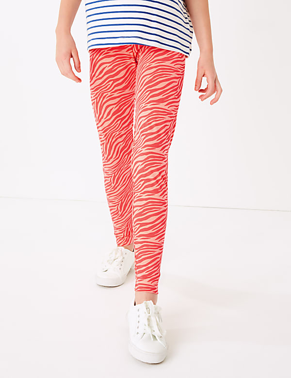 Cotton Rich Zebra Print Leggings (6-16 Yrs)