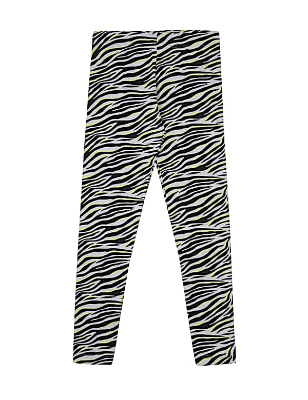Cotton Rich Zebra Print Leggings (6-16 Yrs)