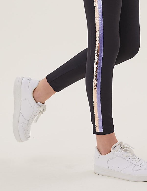 Buy Sequin Side Stripe Slogan Leggings 6 16 Yrs at Marks Spencer