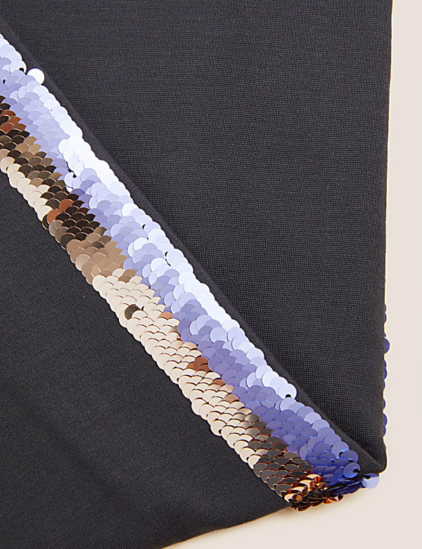 Sequin Side Stripe Slogan Leggings (6-16 Yrs)