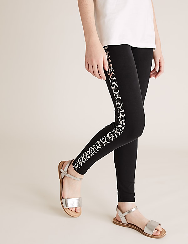Cotton Animal Side Tape Leggings (6-16 Yrs)