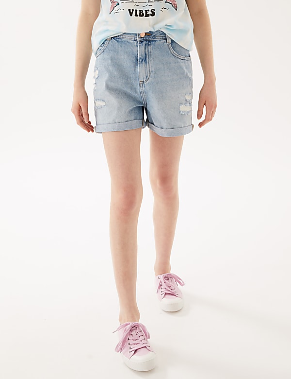 Denim Ripped Shorts (6-16 Yrs)