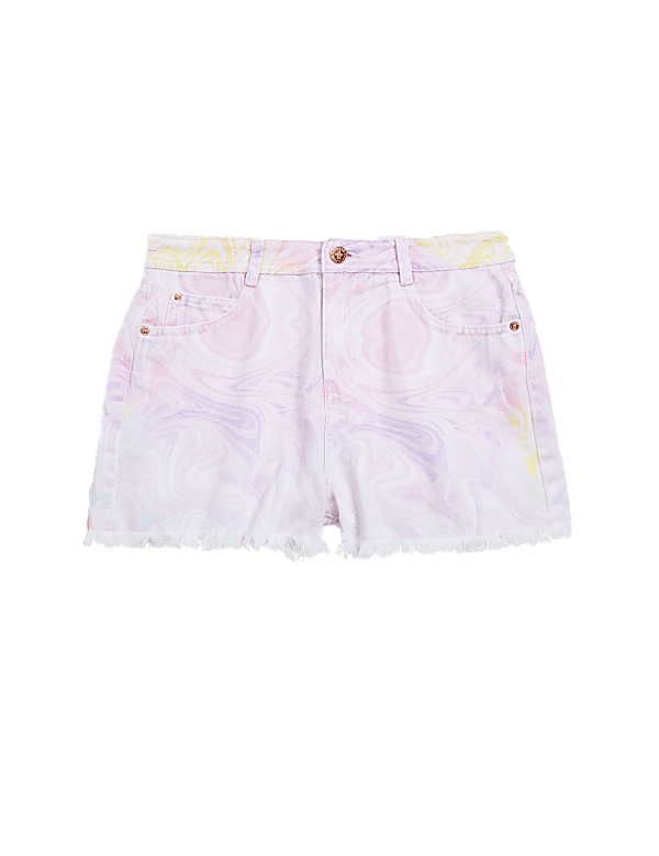 Denim Marble Print Shorts (6-16 Yrs)