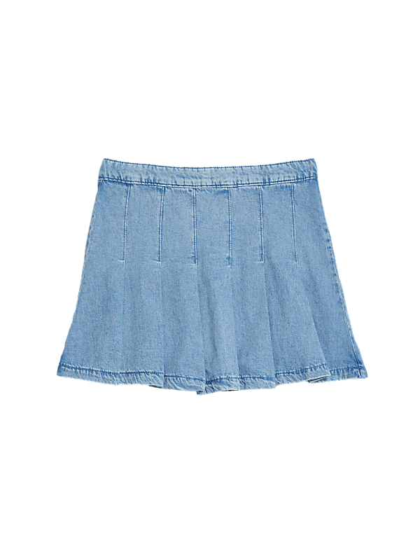 Denim Pleated Skirt (6-16 Yrs)